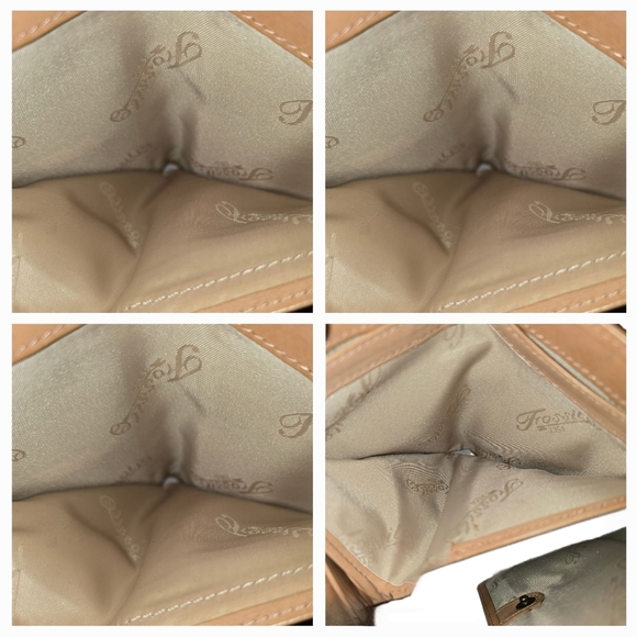 Ladies Embossed Leather Tri-Fold Wallet with ID Flap by Fossil - Picture 11 of 12
